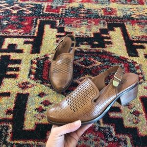 Walking Cradle Leather Slingback Loafers 8.5W